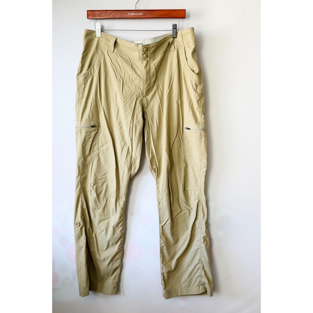 LL Bean 14 Reg Tan Vista Trekking pants hiking lightweight roll up